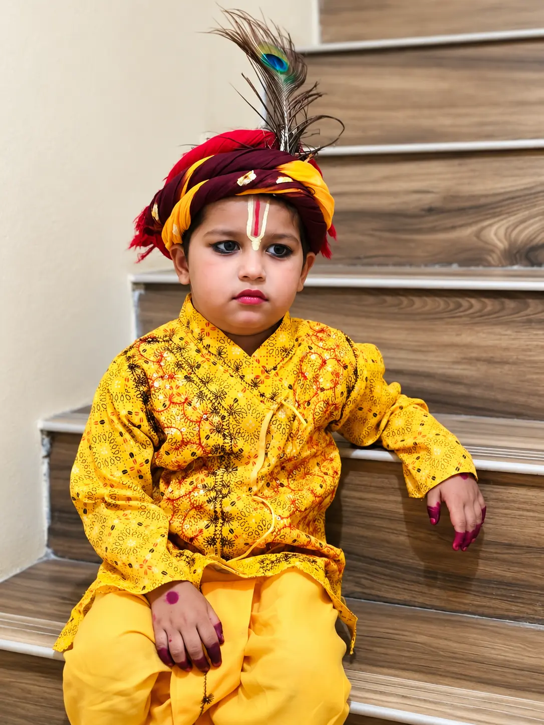 A joyful Janmashtami moment at school